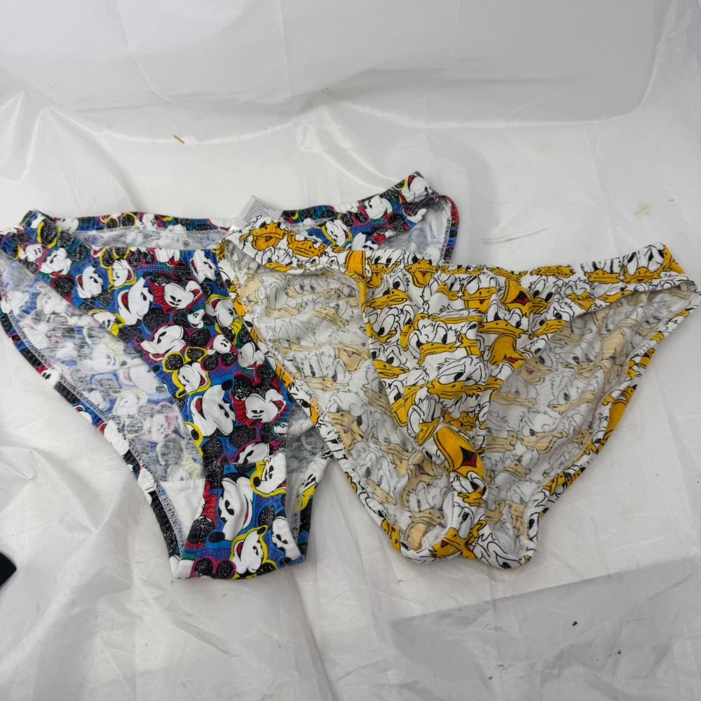 Vintage Disney Mickey & Co Cotton Underwear 2 Pack Mickey Donald Duck Briefs L 7